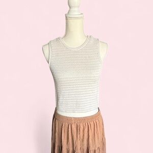 Everlane Cream Knit Tank Top